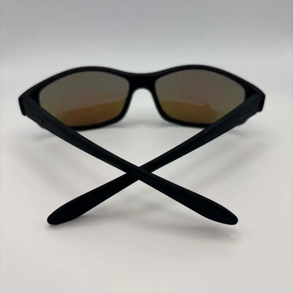 Foster Grant SR1023 Polarized Skipper Black Mirror Polarized Wrap Sunglasses